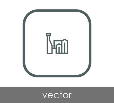 Fabrika simgesi, sınaî-vektör çizim 