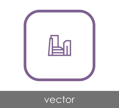 Fabrika simgesi, sınaî-vektör çizim 