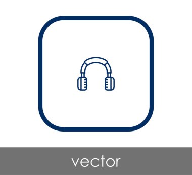 kare kulaklık kutsal kişilerin resmi, vektör çizim