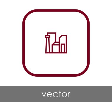 Fabrika simgesi, sınaî-vektör çizim 