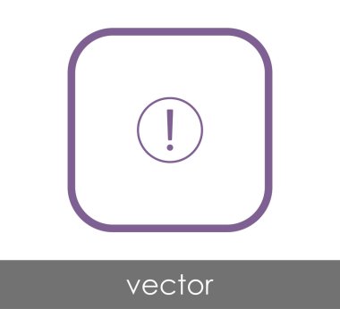 ünlem işareti simgesi, işaret, vektör çizim 