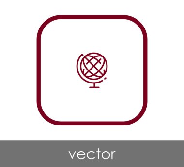 Dünya simgesinin vektör illüstrasyon tasarımı