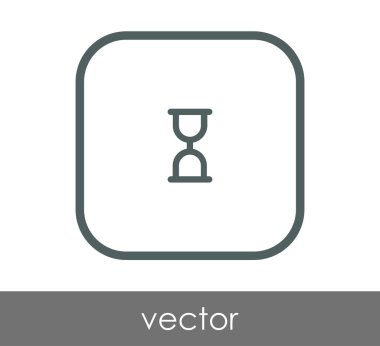 kare kum saati simgesi, vektör çizim