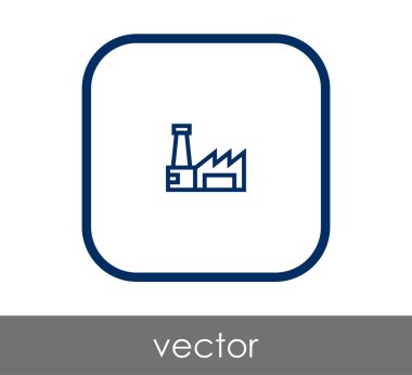 Fabrika simgesi, sınaî-vektör çizim 