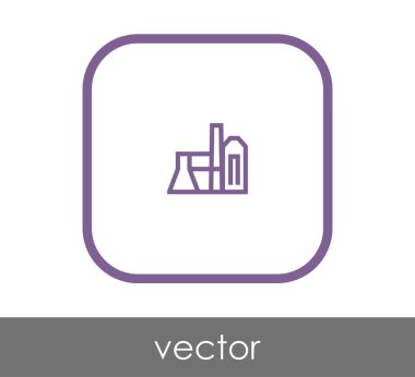 Fabrika simgesi, sınaî-vektör çizim 