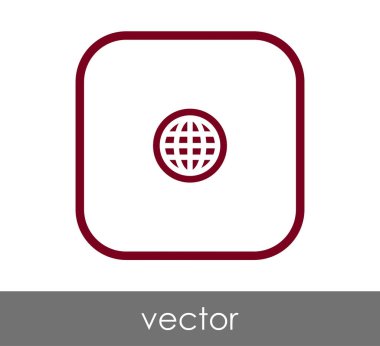 Dünya simgesinin vektör illüstrasyon tasarımı