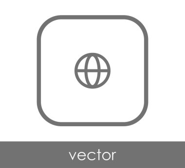 Dünya simgesinin vektör illüstrasyon tasarımı