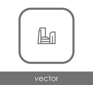 Fabrika simgesi, sınaî-vektör çizim 
