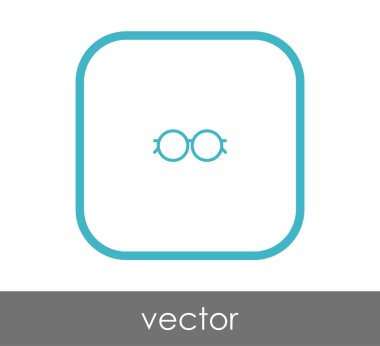 gözlük simgesi vektör illüstrasyonu