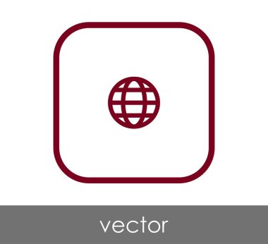 Dünya simgesinin vektör illüstrasyon tasarımı