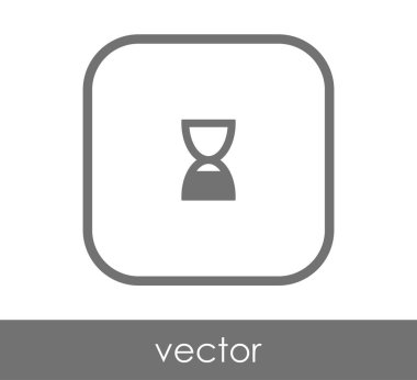 kare kum saati simgesi, vektör çizim