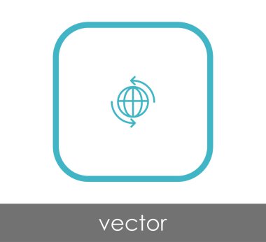 Dünya simgesinin vektör illüstrasyon tasarımı