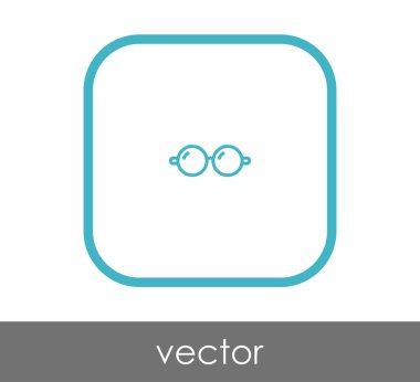 gözlük simgesi vektör illüstrasyonu