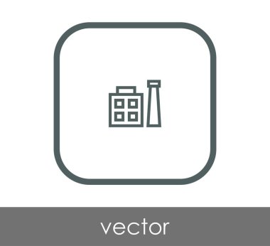 Fabrika simgesi, sınaî-vektör çizim 