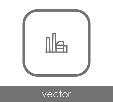 Fabrika simgesi, sınaî-vektör çizim 