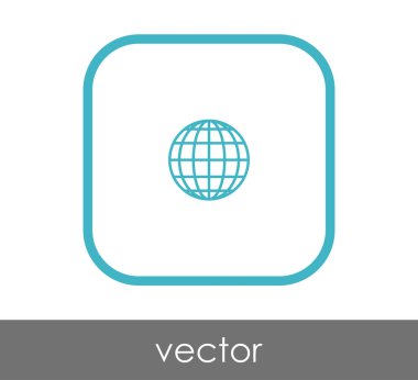 Dünya simgesinin vektör illüstrasyon tasarımı