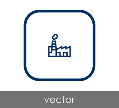 Fabrika simgesi, sınaî-vektör çizim 