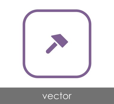 Çekiç düz simgesi