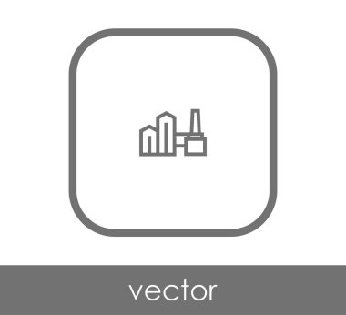 Fabrika simgesi, sınaî-vektör çizim 