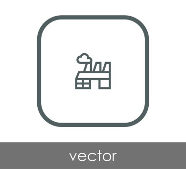 Fabrika simgesi, sınaî-vektör çizim 