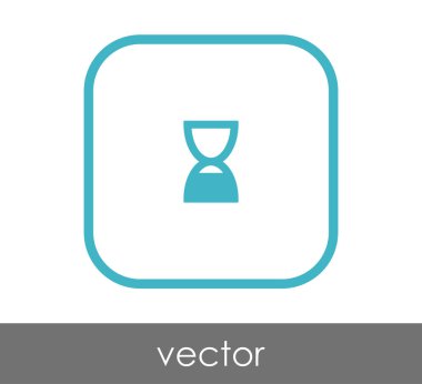 kare kum saati simgesi, vektör çizim