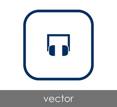 kare kulaklık kutsal kişilerin resmi, vektör çizim