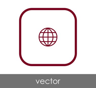 Dünya simgesinin vektör illüstrasyon tasarımı