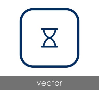 kare kum saati simgesi, vektör çizim