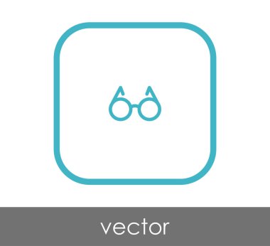 gözlük simgesi vektör illüstrasyonu