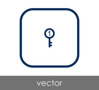 ev anahtar simgesi, vektör çizim