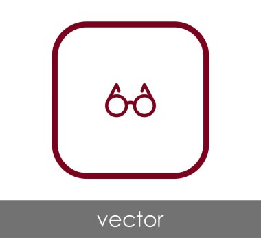 gözlük simgesi vektör illüstrasyonu