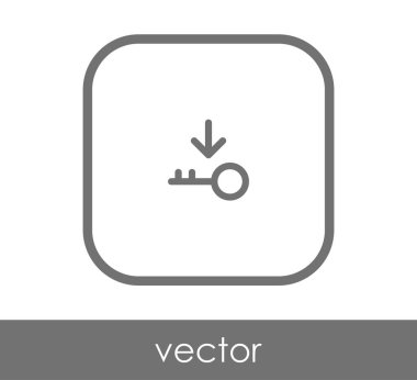 ev anahtar simgesi, vektör çizim