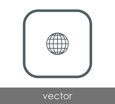 Dünya simgesinin vektör illüstrasyon tasarımı