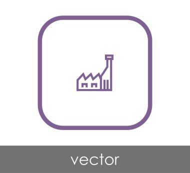 Fabrika simgesi, sınaî-vektör çizim 