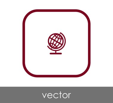 Dünya simgesinin vektör illüstrasyon tasarımı