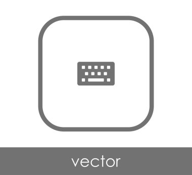 kare klavye simgesini, vektör çizim