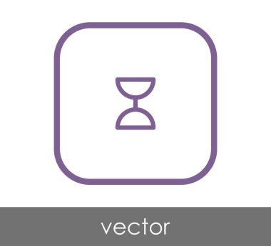 kare kum saati simgesi, vektör çizim