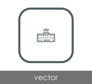 kare klavye simgesini, vektör çizim