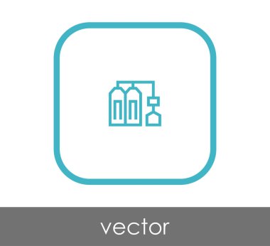 Fabrika simgesi, sınaî-vektör çizim 