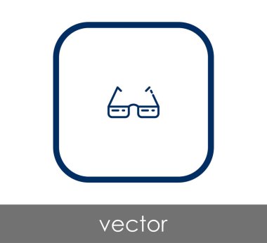 gözlük simgesi vektör illüstrasyonu