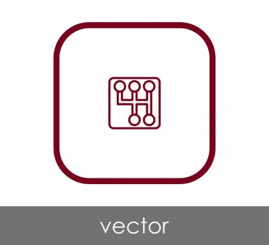 vektör çizim tasarım vites kutusu simgesi