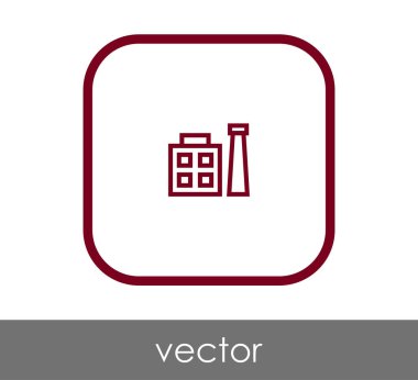 Fabrika simgesi, sınaî-vektör çizim 