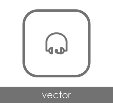 kare kulaklık kutsal kişilerin resmi, vektör çizim