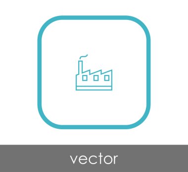 Fabrika simgesi, sınaî-vektör çizim 