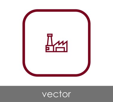 Fabrika simgesi, sınaî-vektör çizim 