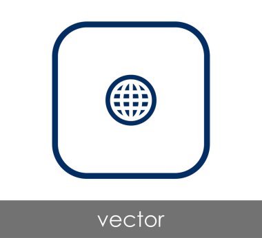 Dünya simgesinin vektör illüstrasyon tasarımı