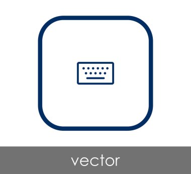 kare klavye simgesini, vektör çizim