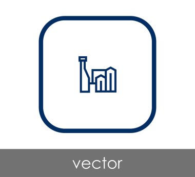 Fabrika simgesi, sınaî-vektör çizim 