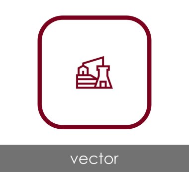 Fabrika simgesi, sınaî-vektör çizim 