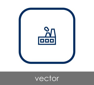 Fabrika simgesi, sınaî-vektör çizim 